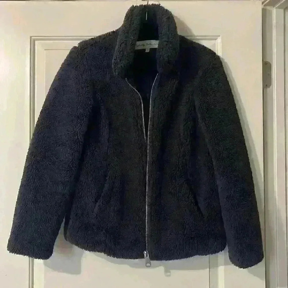 Sebby Collection Navy Blue Teddy Jacket - Picture 4 of 7